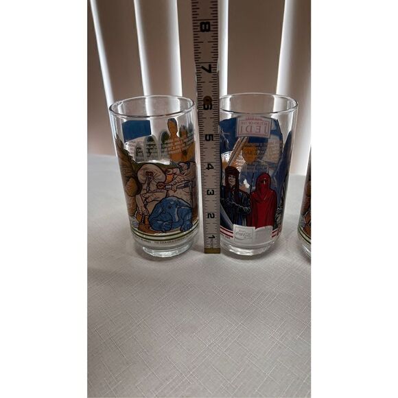 STAR WAR RETUN OF THE JEDI VINTAGE GLASSES BURGER KING SET OF 4 - Picture 11 of 11